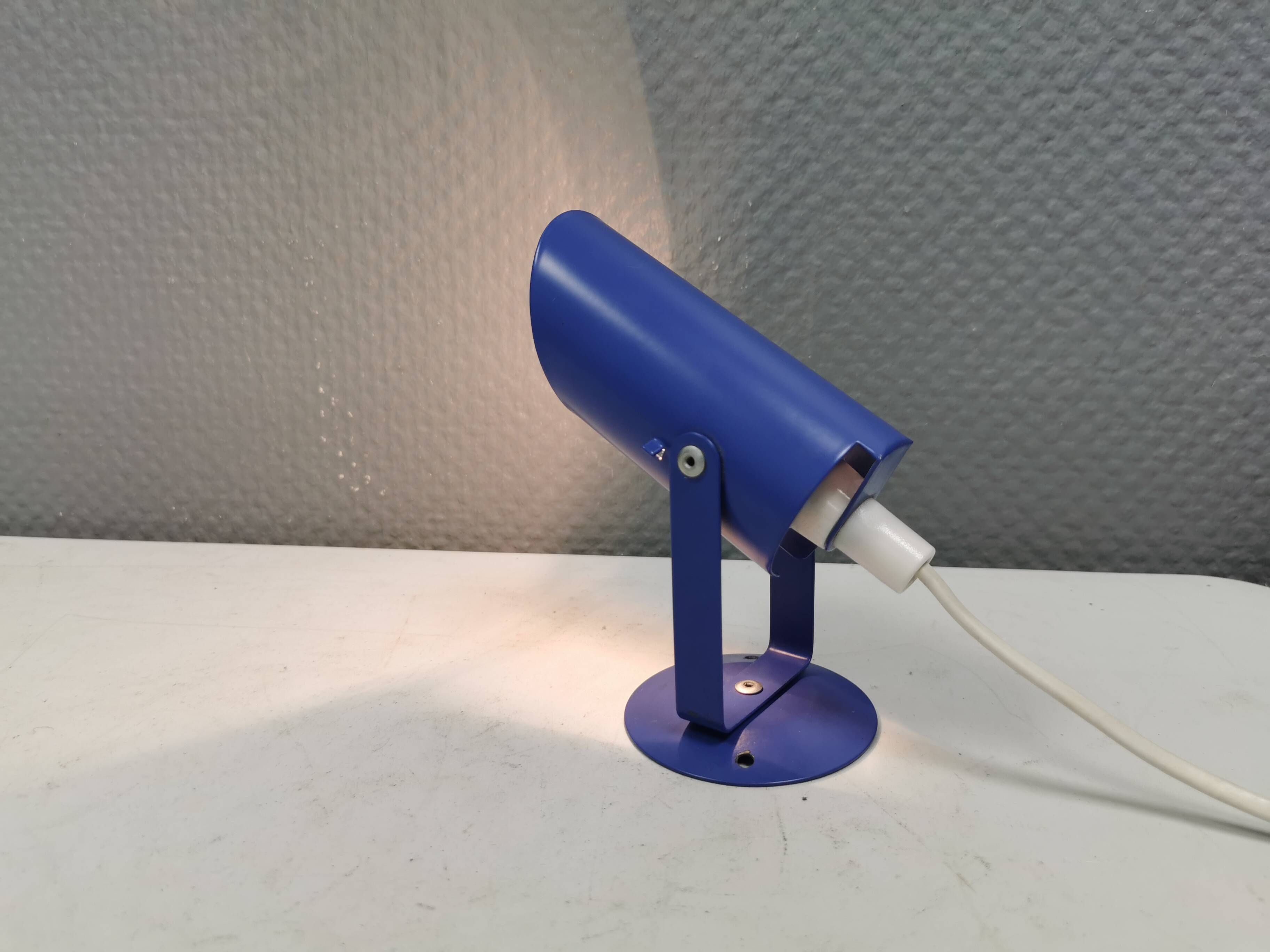 Small wall lamp in a delicate light blue colour from the Danish Lyfa 1980s