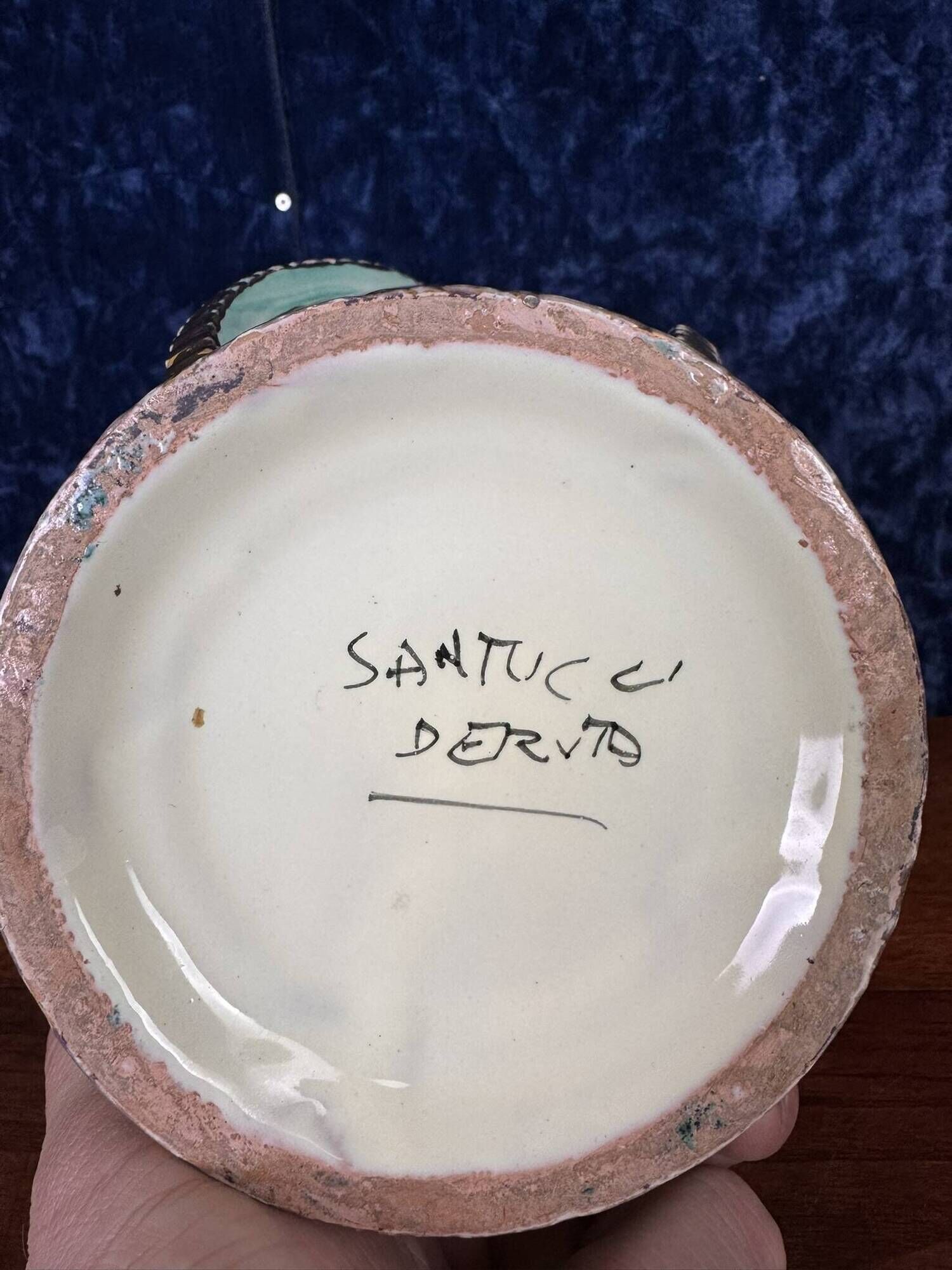 Santucci Deruta: large ceramic vase from the Art Deco period around 1940