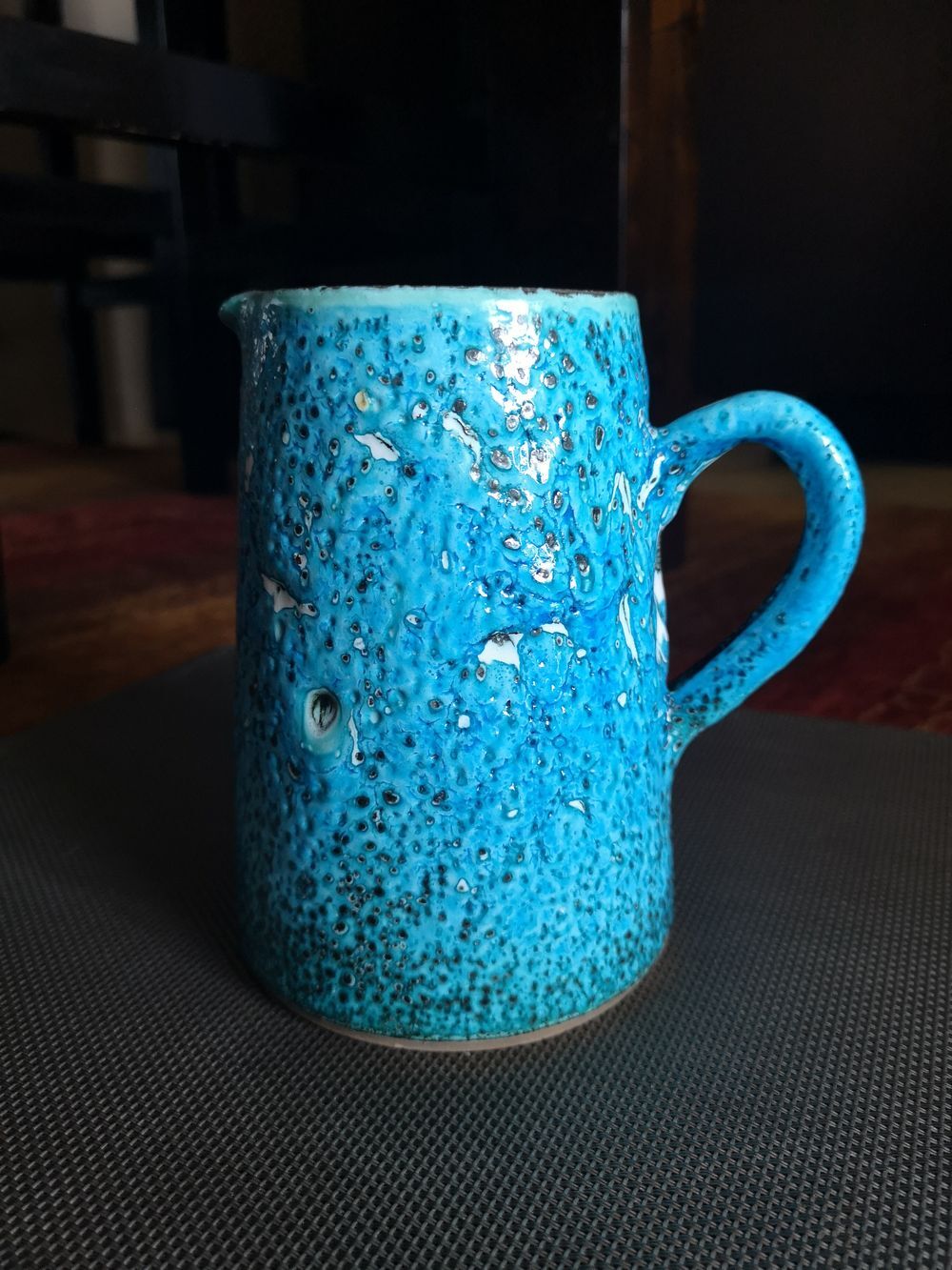 Enamelled ceramic pitcher - 1950s/1960s
