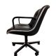 Charles Pollock Knoll Office Chair - Black Leather with Wheels