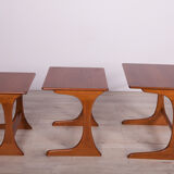 Teak pull out tables by V. Wilkins for G-Plan, 1970s
