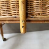 Vintage rattan cradle