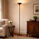 Vintage floor lamp in enamelled metal and brass, design, Italy, 1980s