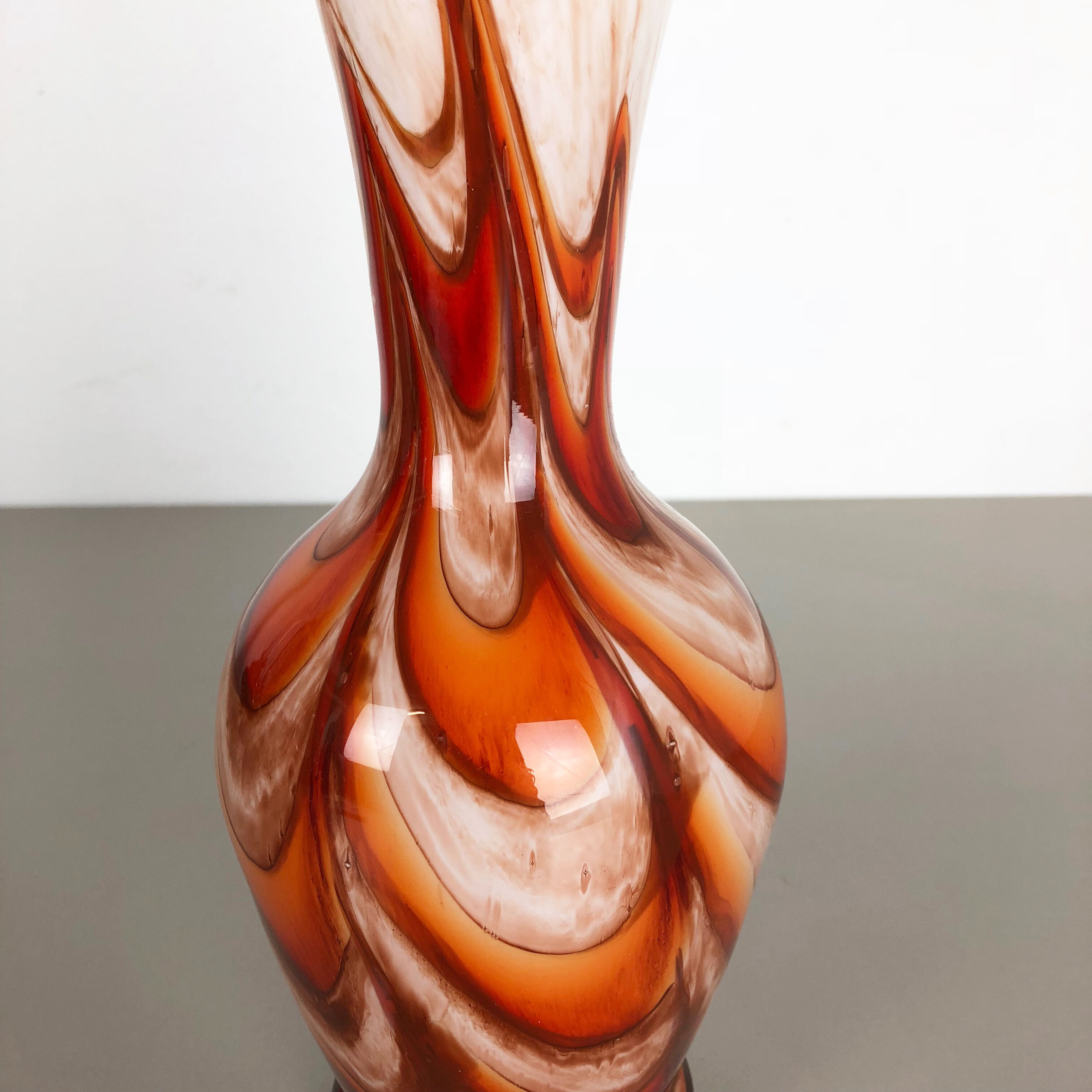 Extra Large Vintage pop art Opaline Florence Vase Design 1970s, Italy