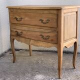 Solid raw walnut sauteuse chest of drawers