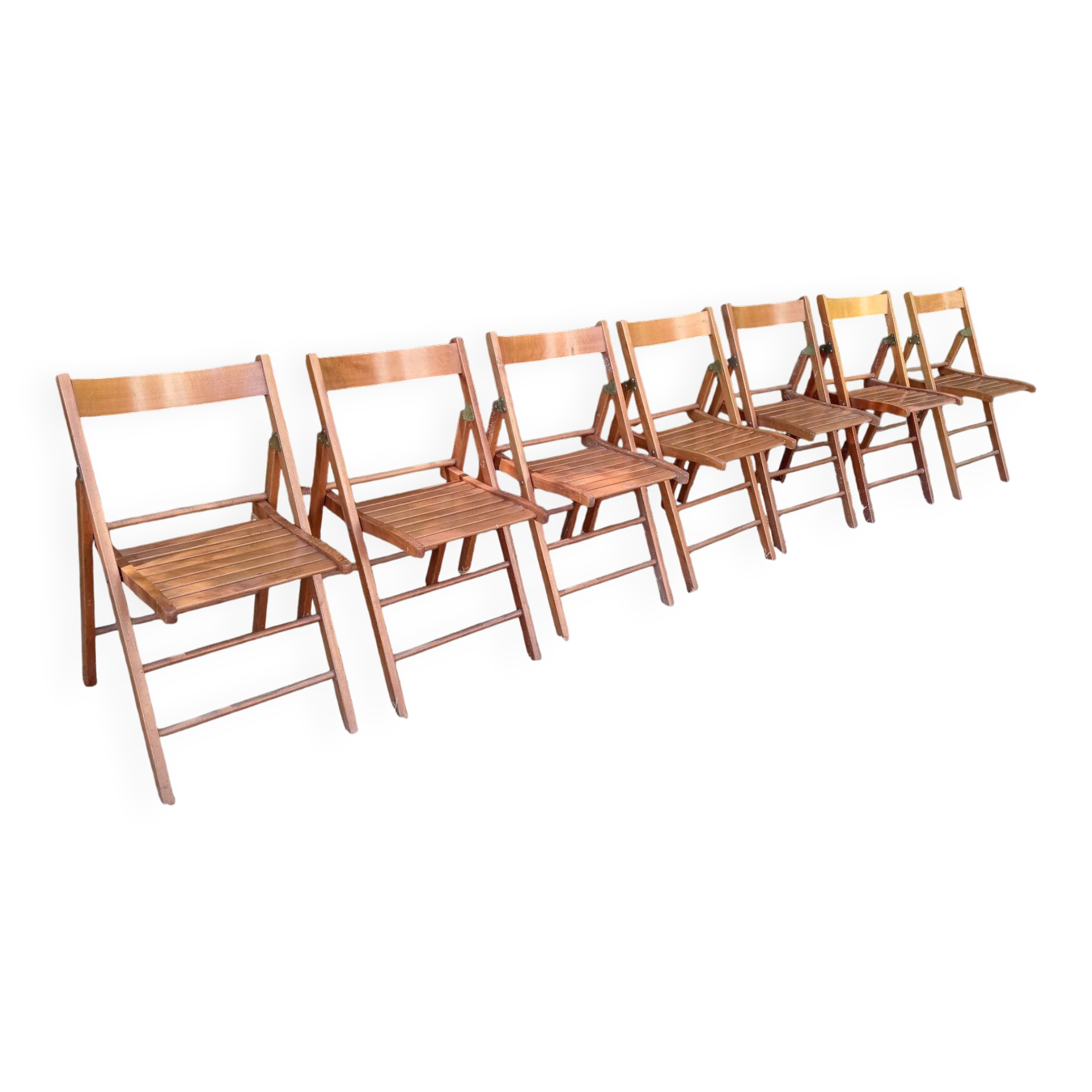 Vintage wooden folding chairs
