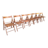 Vintage wooden folding chairs