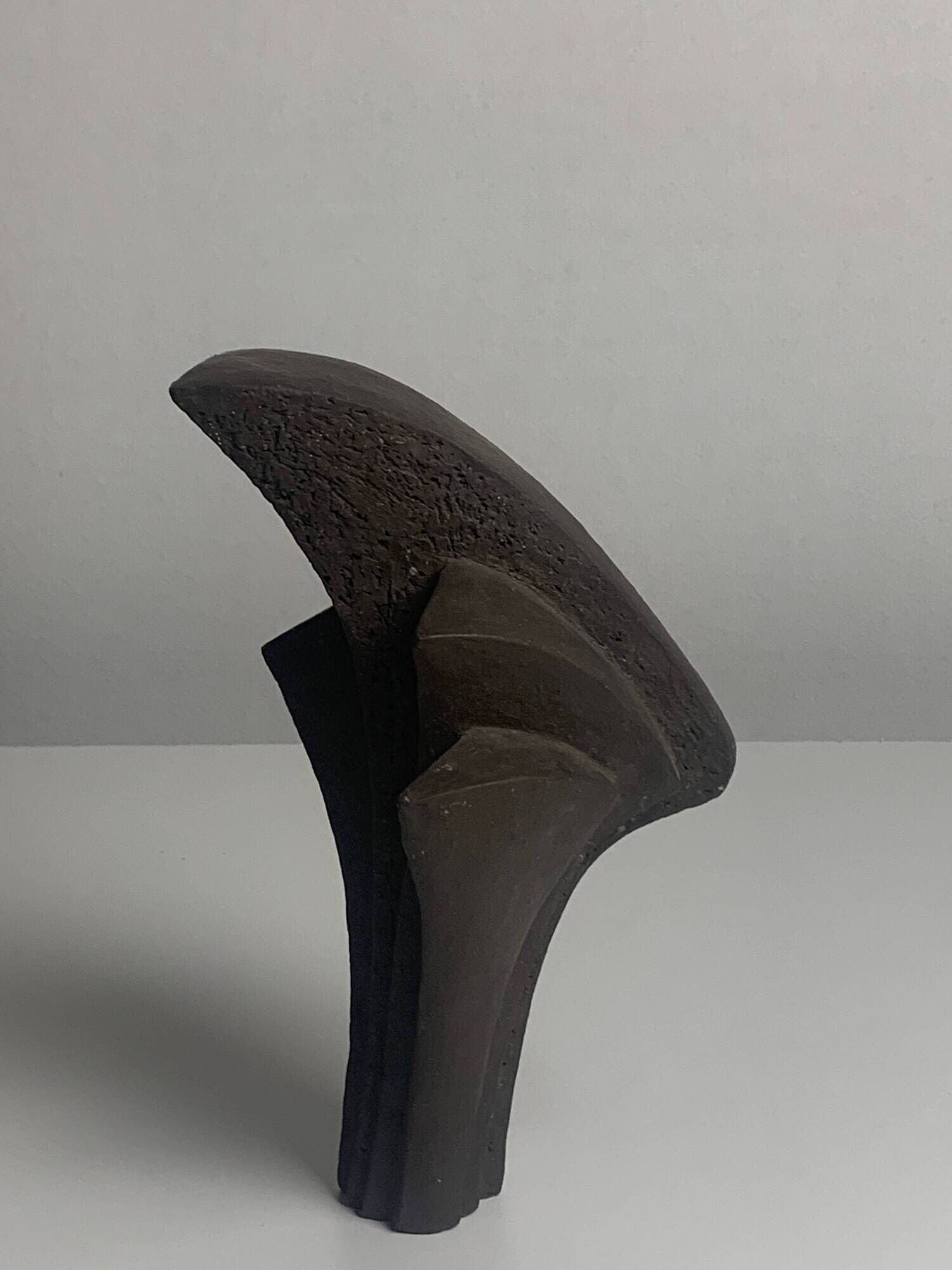 Pair of Dutch brutalist cast stone concrete abstract sculptures, ca 1960s