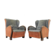 1940s Pair of Large Wing Chairs, Czechoslovakia