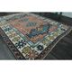 1970s Vintage Turkish Oushak Handmade Wool Cotton Orange  Area Rug 136x192