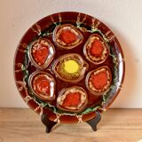 Set of 6 Vallauris oyster plates in slip - 1960s