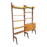 Mid-Century Modular Free-Standing Teak Wall Unit  by John Texmon for Blindheim Mobelfabrik, Norway,