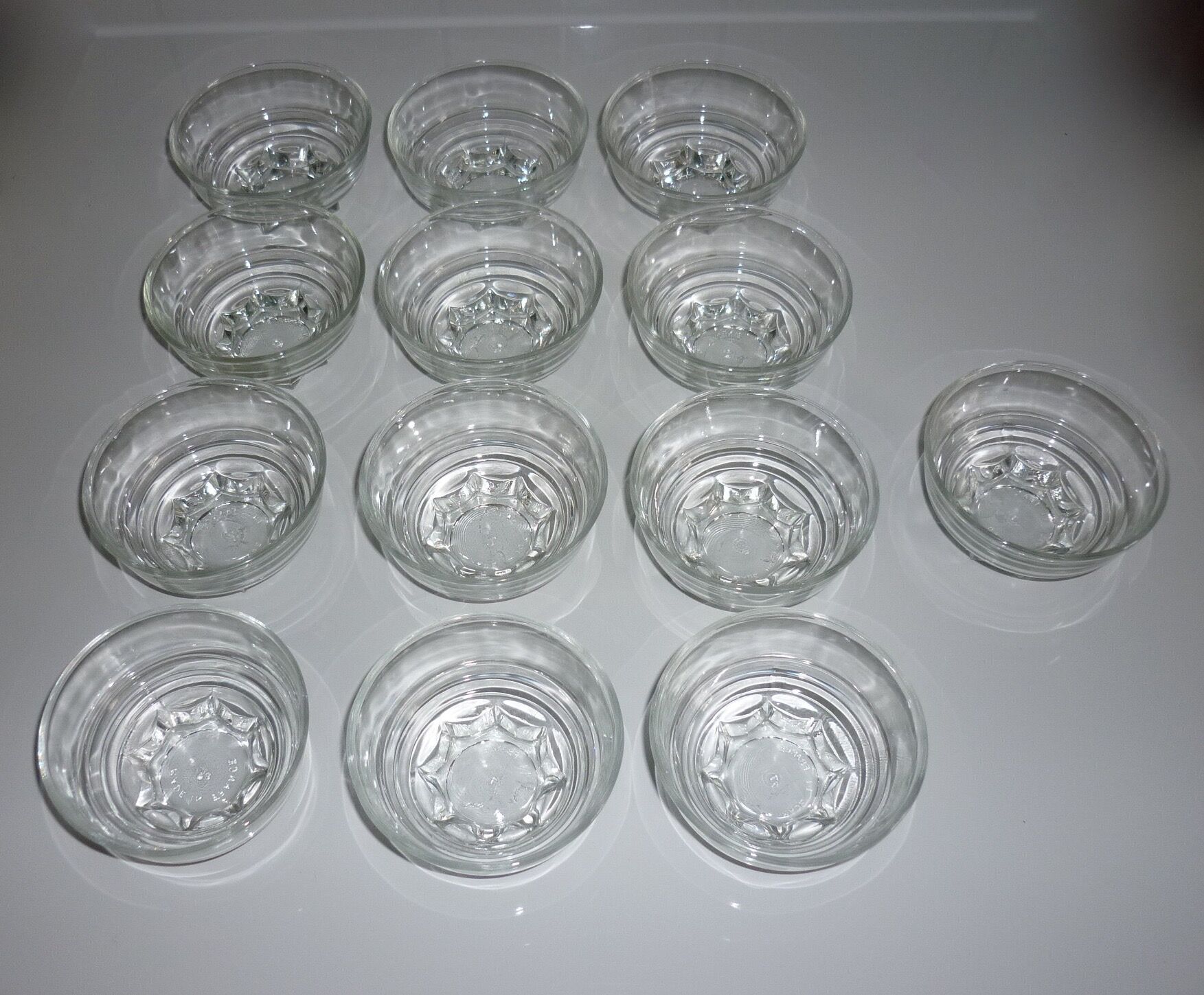 Glass cups 2 lots of 6