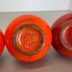 Set of 3 Original 1970 Ceramic Studio Pottery Vase by Roth Ceramics, Germany