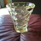Yellow glass vase 18 cm high signed P. From avesn France