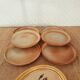 Set of 6 dessert plates in Montgolfier France vintage manufacture