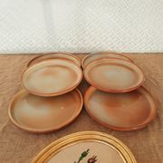 Set of 6 dessert plates in Montgolfier France vintage manufacture