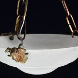 Charming white Art Deco alabaster pendant, 1940s