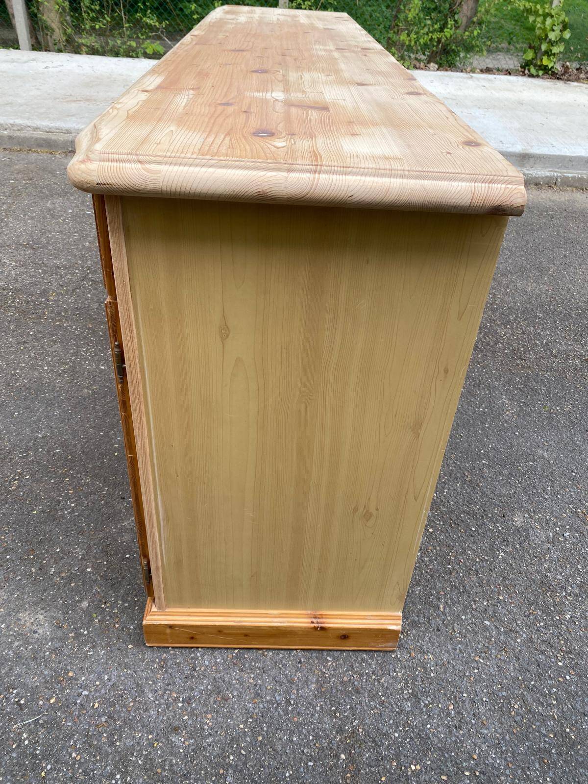 Buffet enfilade anglaise en pin 215cm