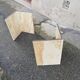 Table basse vintage ovale en travertin