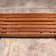 Banc vintage en noyer de Gio Ponti réalisé par Fratelli Reguitti, 1950