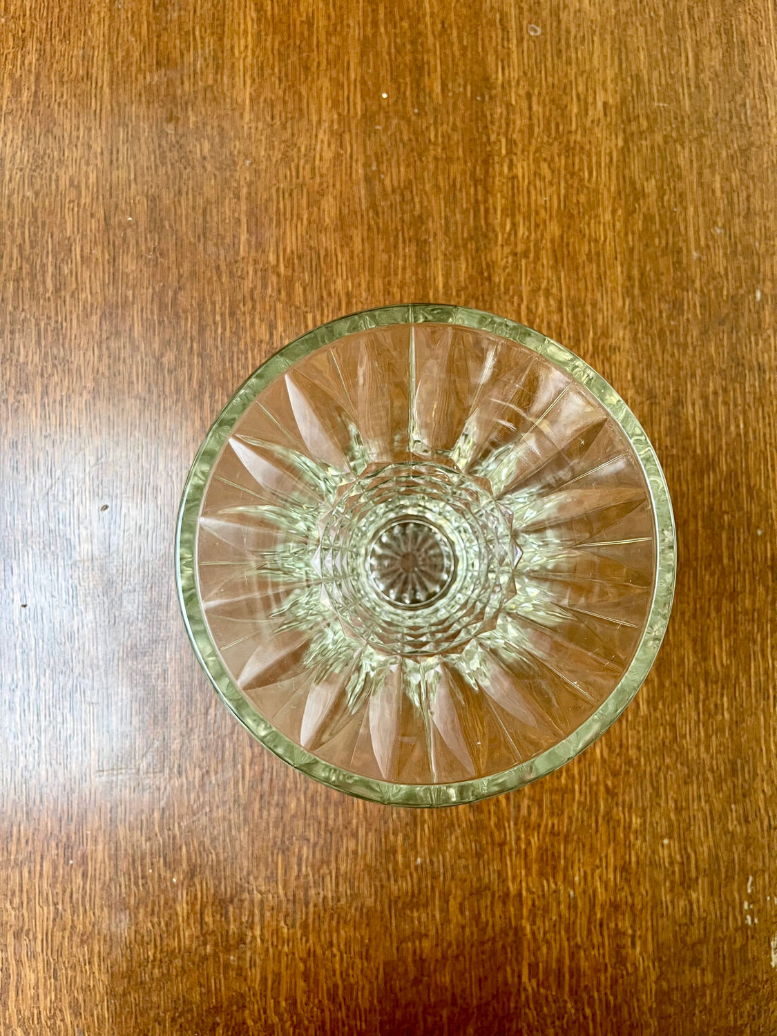 Vintage pressed glass vase – tulip shape