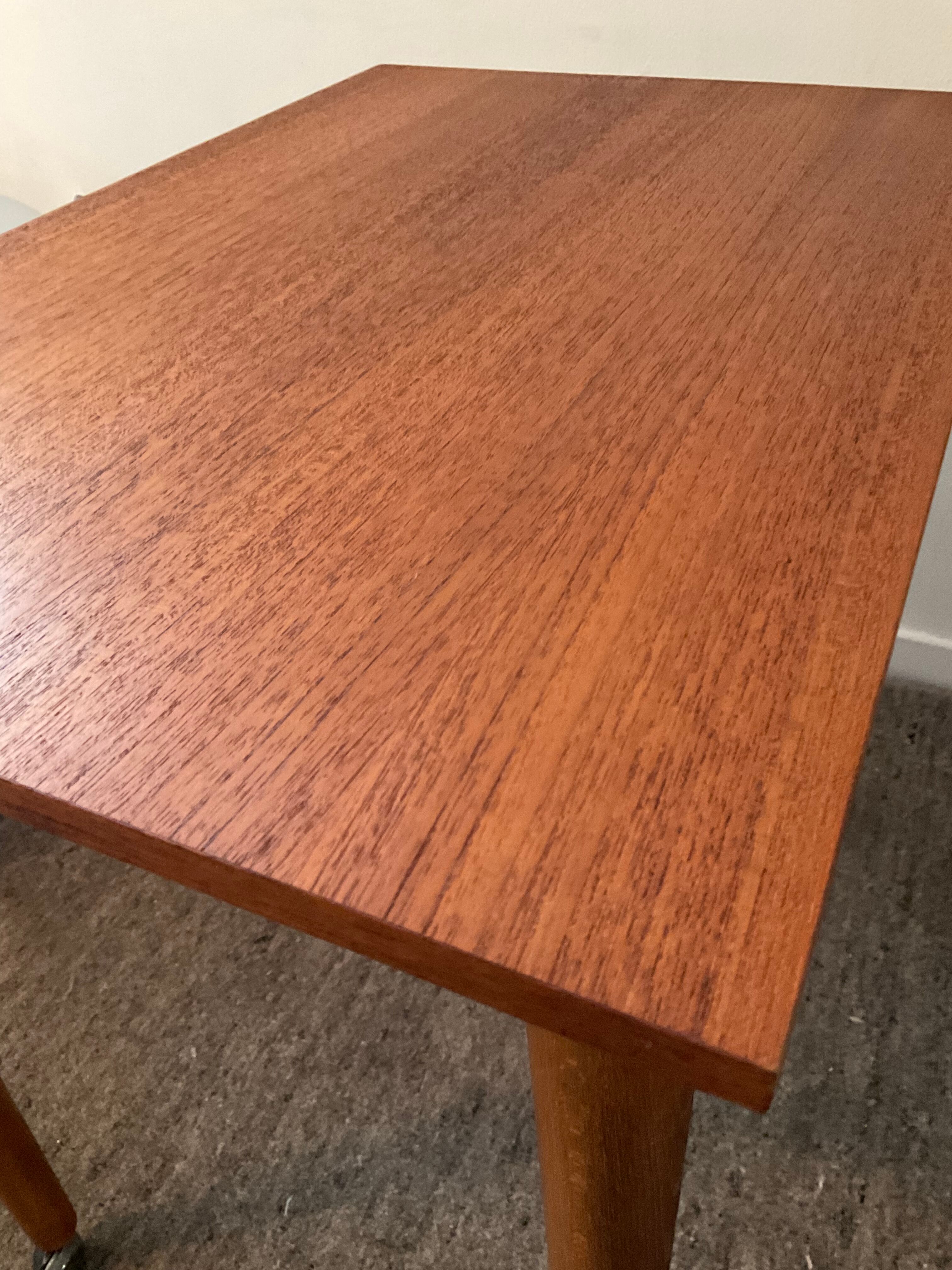 Scandinavian set by Poul Hundevad table and 4 folding teak stools