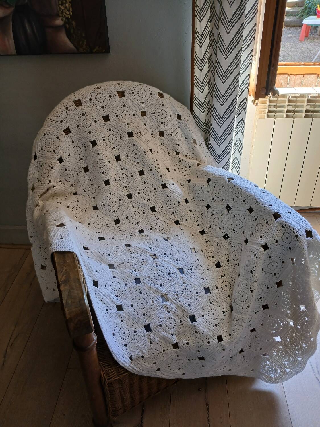 2 antique handmade crochet bedspreads