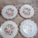 Set of 12 flat plates Seltmann Weiden Bavaria Theresia red