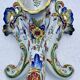 Antique vase, cornucopia in earthenware of courquin furmaintraux desvres