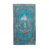 Hand-knotted unique anatolian 1980s 156 cm x 285 cm grey carpet