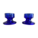Pair of Vintage Cobalt Blue Moulded Glass Candle Holders #D991