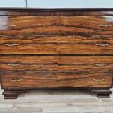 Commode Art Déco en acajou avec quatre tiroirs