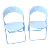 Two 80's folding chairs studio gp