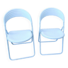 Deux chaises pliantes années 80' s studio gp