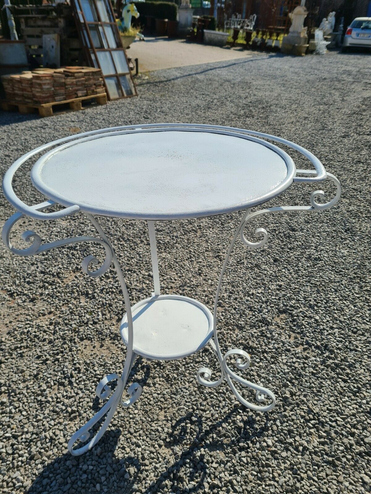 Wrought iron garden table
