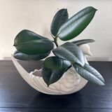 Large white bird planter