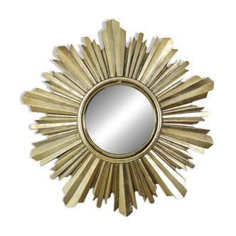 Golden Sun Mirror Sunburst Butler Convex Mirror 37cm