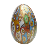 Murano Millefiori egg paper press golden powder