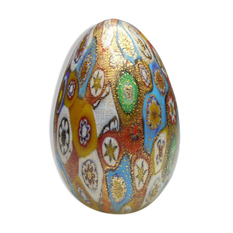 Murano Millefiori egg paper press golden powder