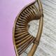 Vintage pink rattan coffee table