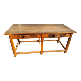 Ancien table de métiers établi bois massif