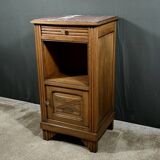 Living Room or Nightstand Table in Oak and Marble, Art Deco – 1930