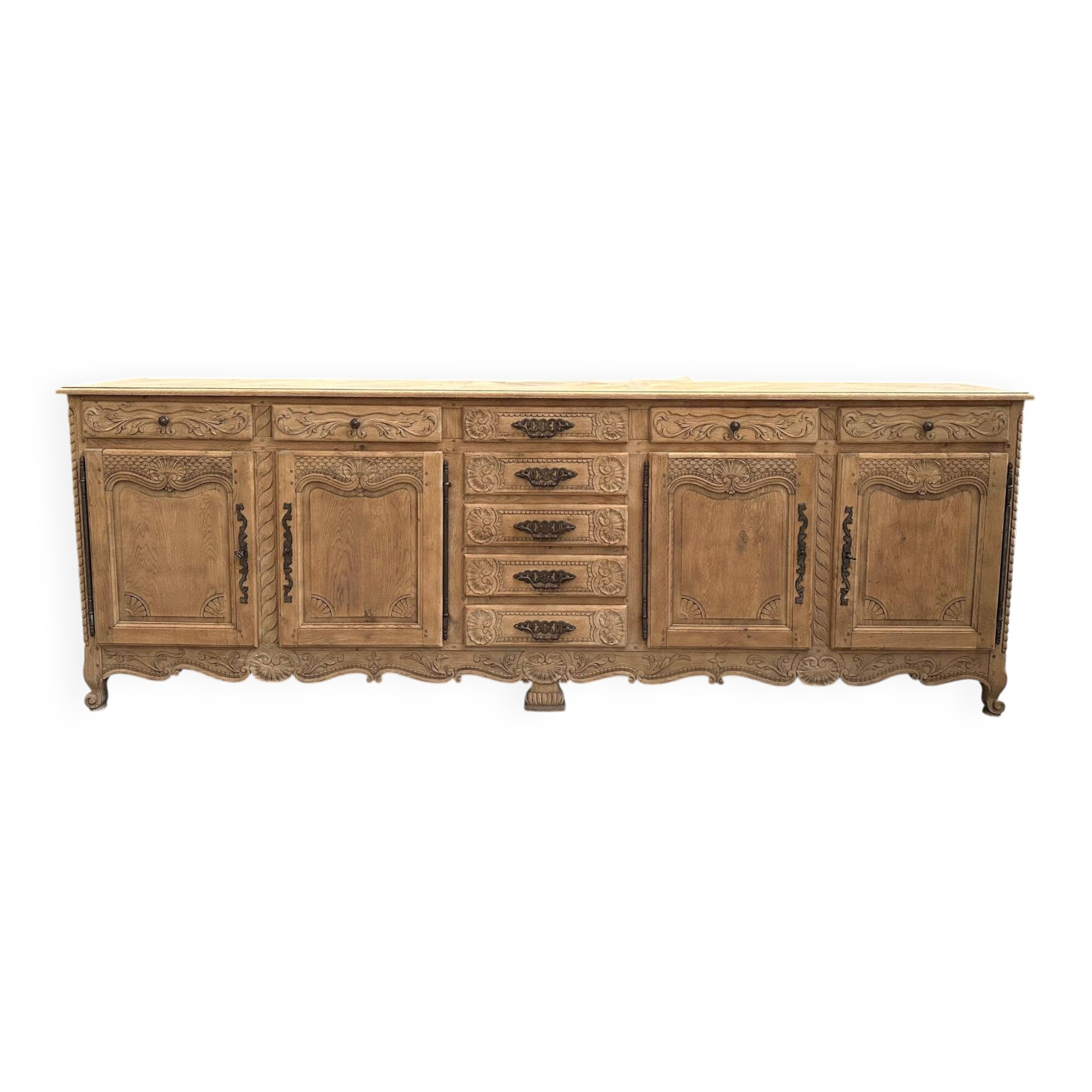 Huge mid-20th century sideboard in solid oak