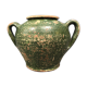 Dark green jug enamelled