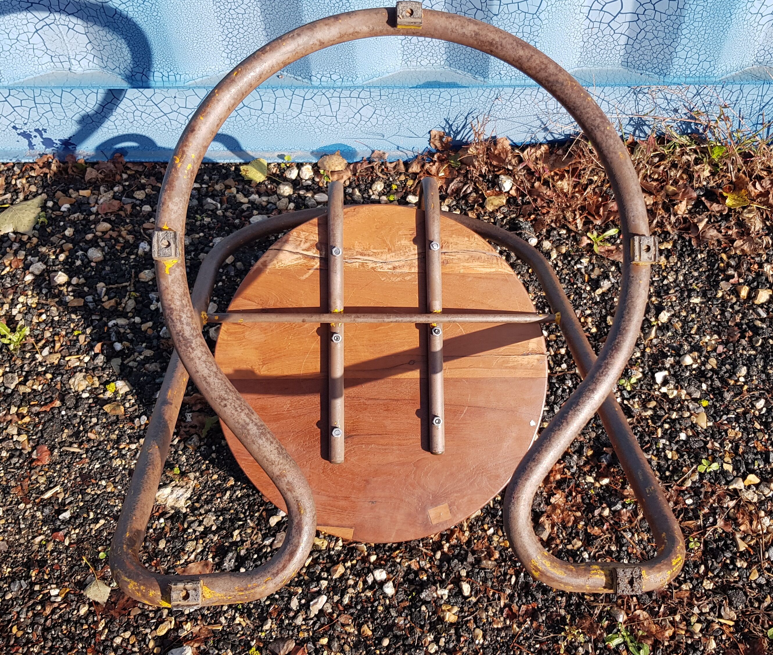 Industrial metal chair