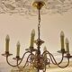 brass chandelier with 6 branches