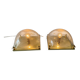 Pair of wall lights or flush mounts in plexiglass by Leola, 1970s, Germany.