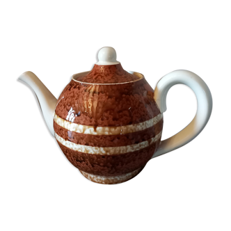 Teapot Sarreguemines model Daisy Flan Lyonnais Vintage