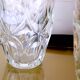 Pair of cut crystal vases, France 1970s